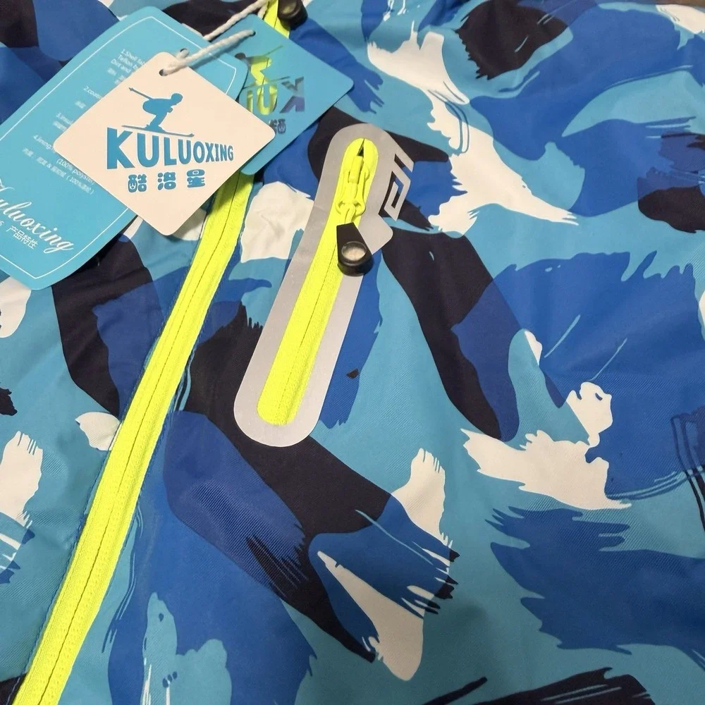 NWT Kids KULUOXING‎ ~ DOUBLE WEAR ~ COLORFUL HOODED WINT SKI JACKET ~ SIZE 14